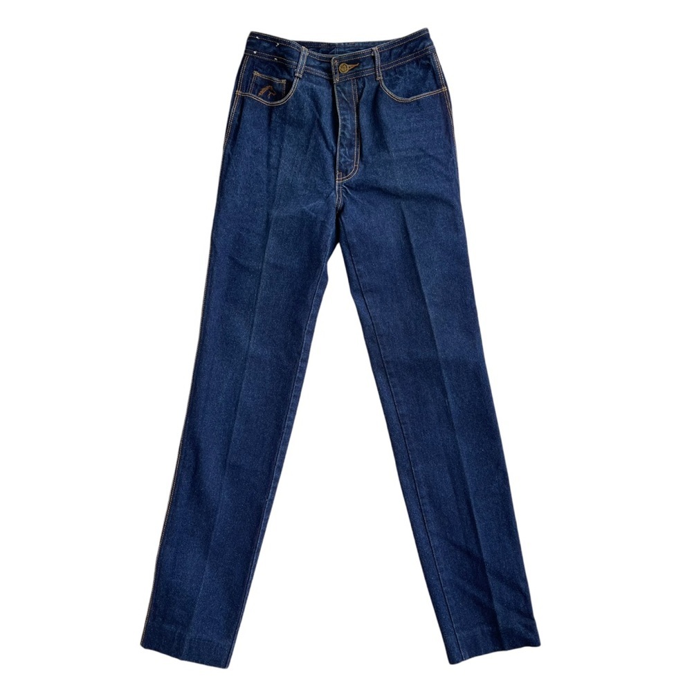 Vintage Jordache High Waisted Straight Jeans Embroidered‎ 7/29 Western 90s